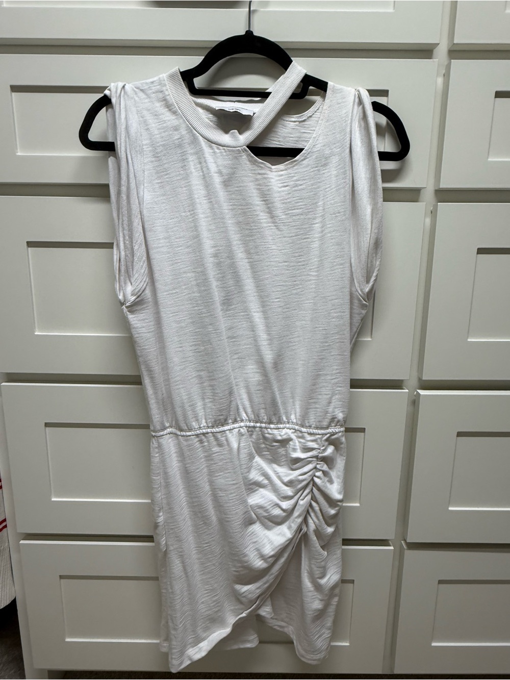 LNA White Rouched Dress